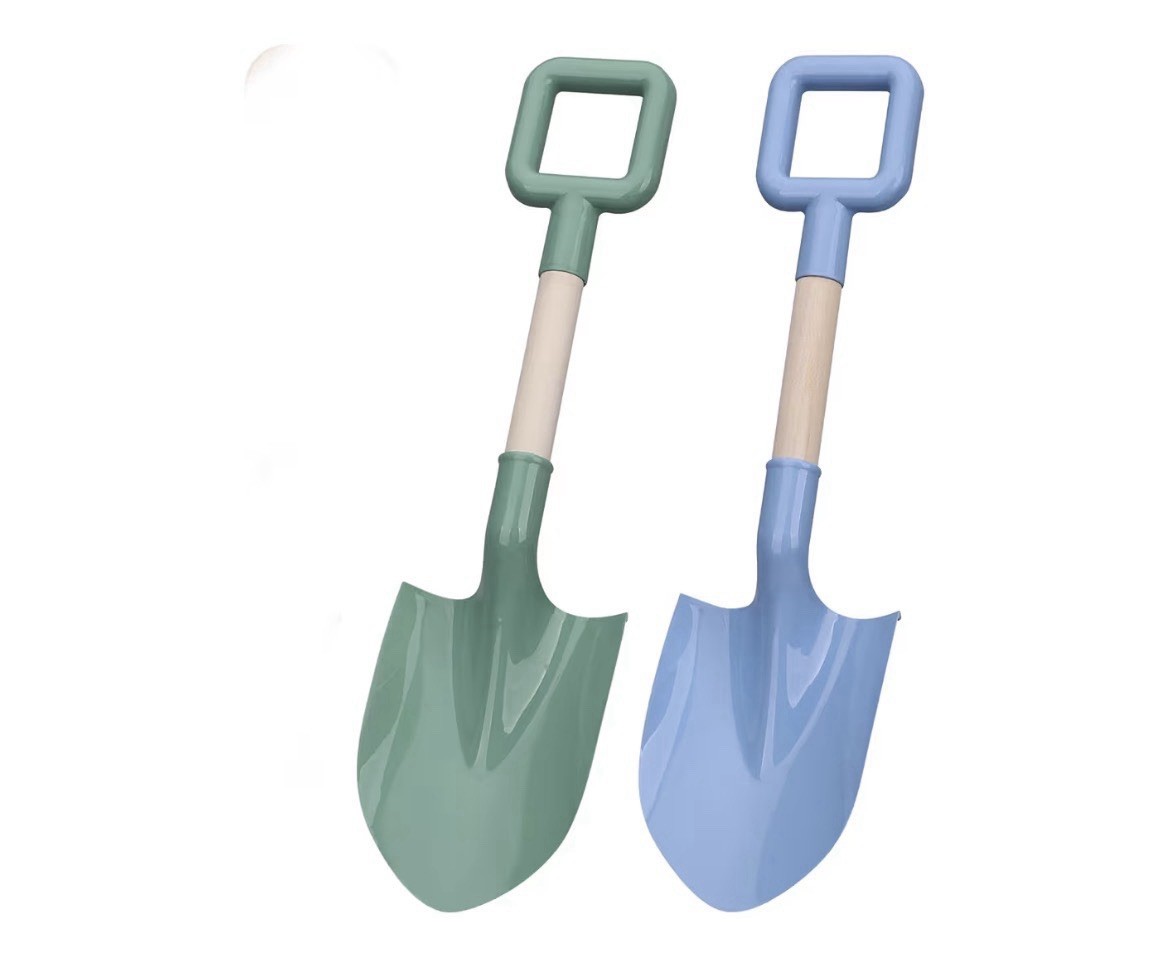 2 Piece Garden Shovel Set, Green & Blue, 16.14in, Square Handle