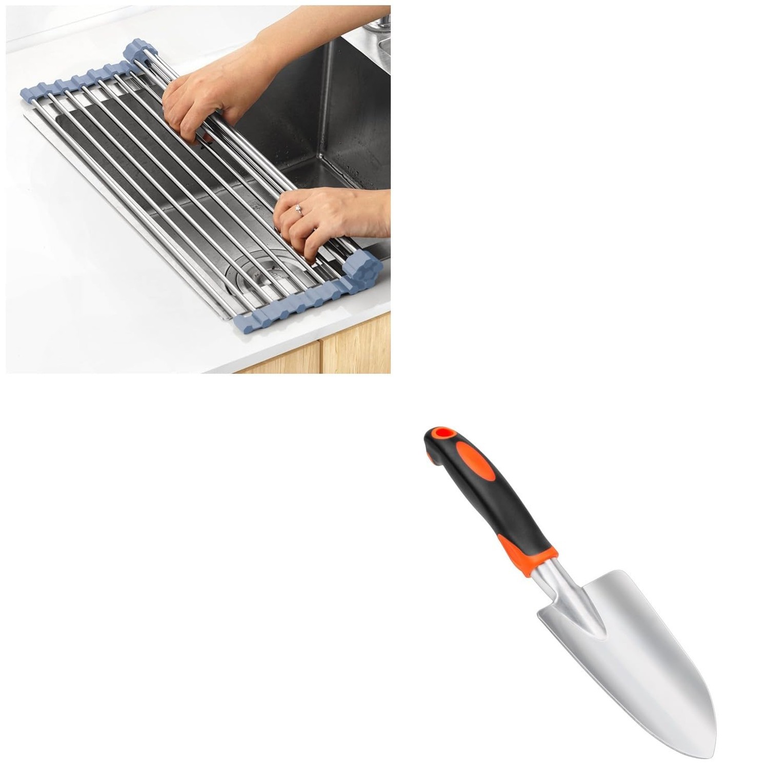 MECHEER Garden Shovel Garden Hand Trowel, Heavy Duty Hand Shovel with Ergonom…