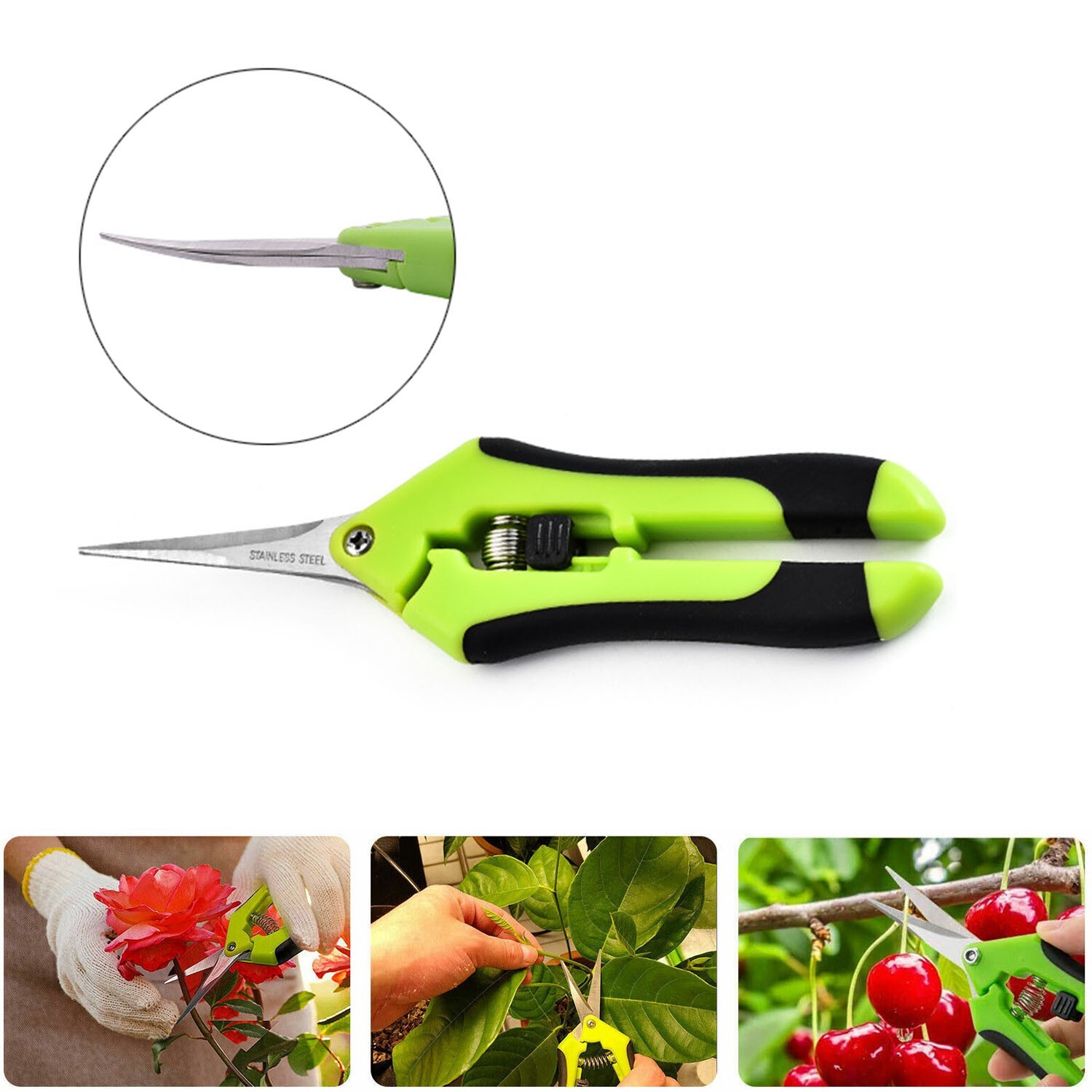 4 PCS Garden Tool – Mini Hand Saw, Curved Blade Trimmer, Pruning Shears Set