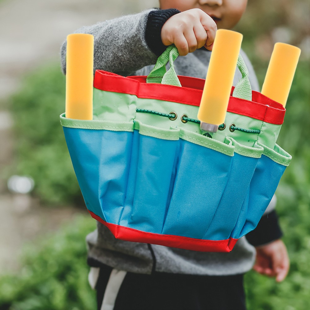 1 Set Colorful Garden Tool Toy with Durable Plastic Handles Mini Gardening Tools