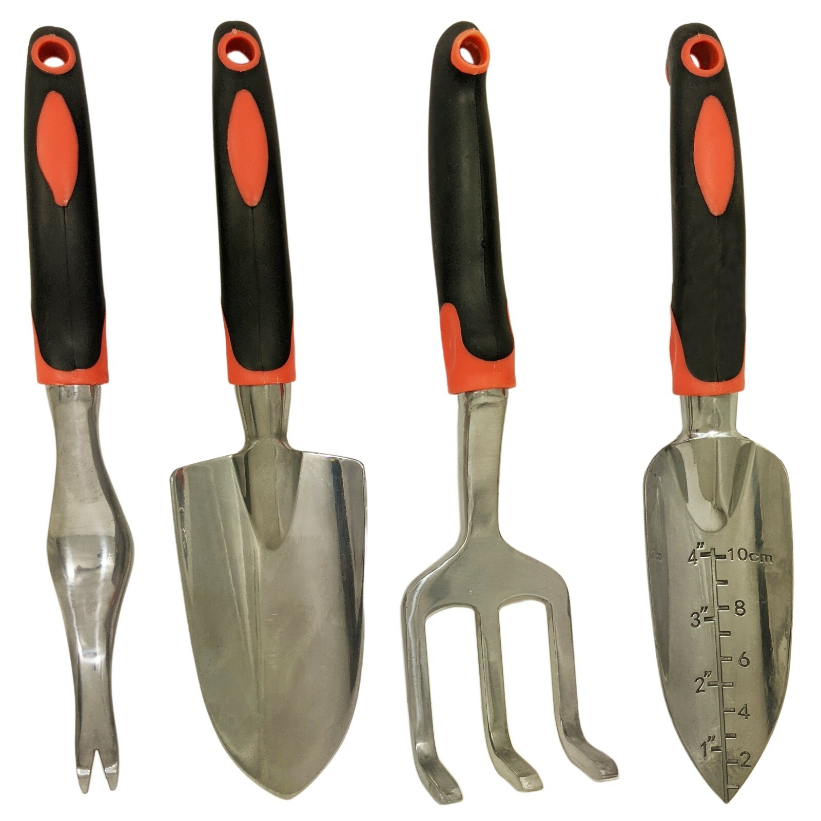 Set of 4 Gardening Tool Set – Cultivator, Transplant & Hand Trowel, Weed Puller