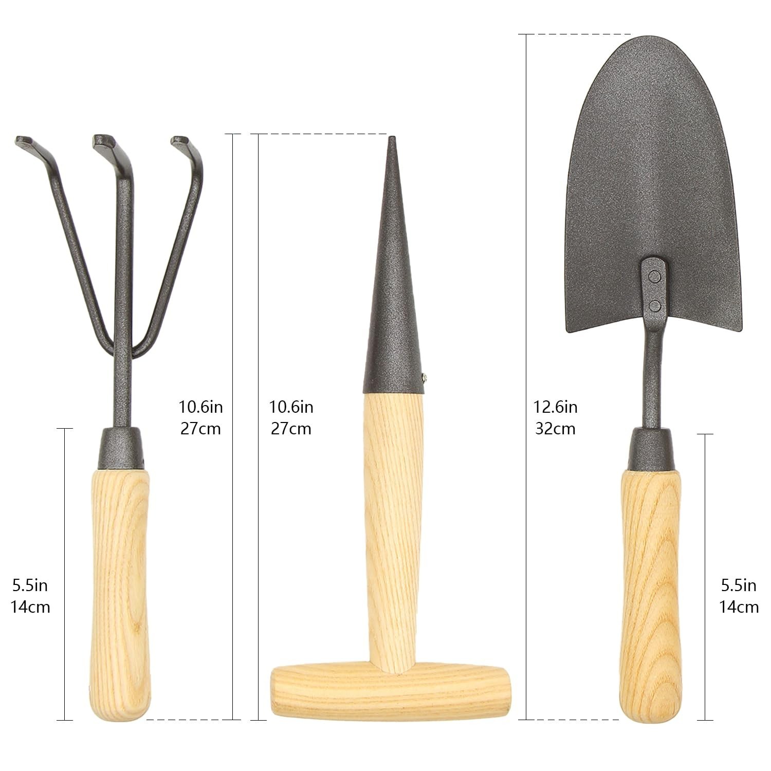 Japanese Gardening Tools Set, 6 Pcs Garden Tools Set, Black Painted Stainless…