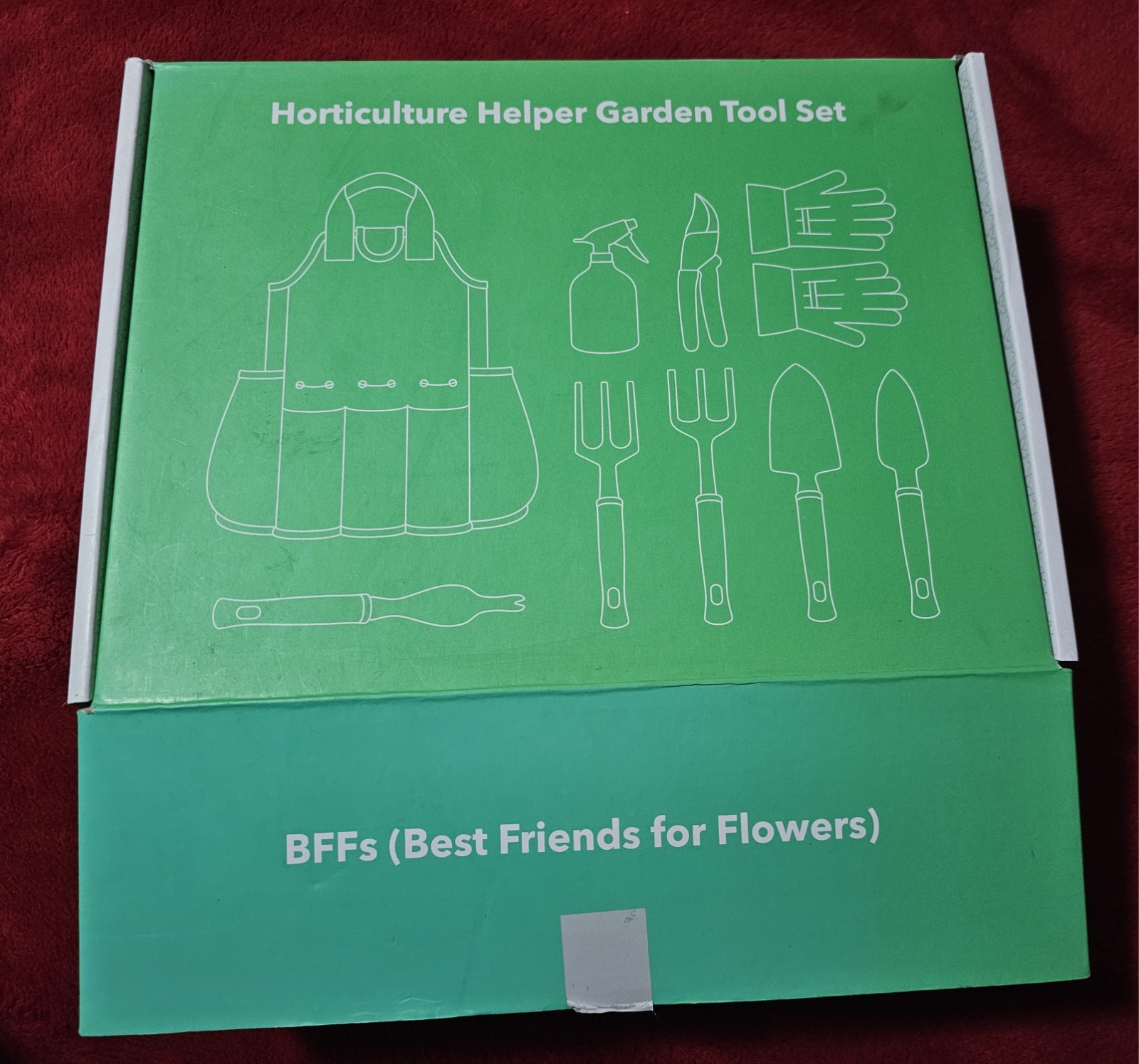 9 Pc Gardening Tool set W/ Gloves & Garden Tote, New/Open Box!!