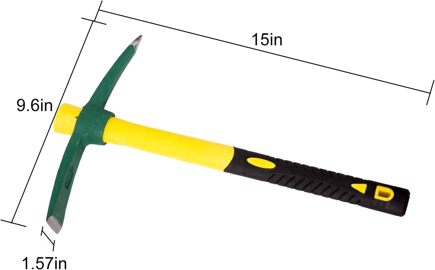 Steel Garden Pick Axe with Fiberglass Handle