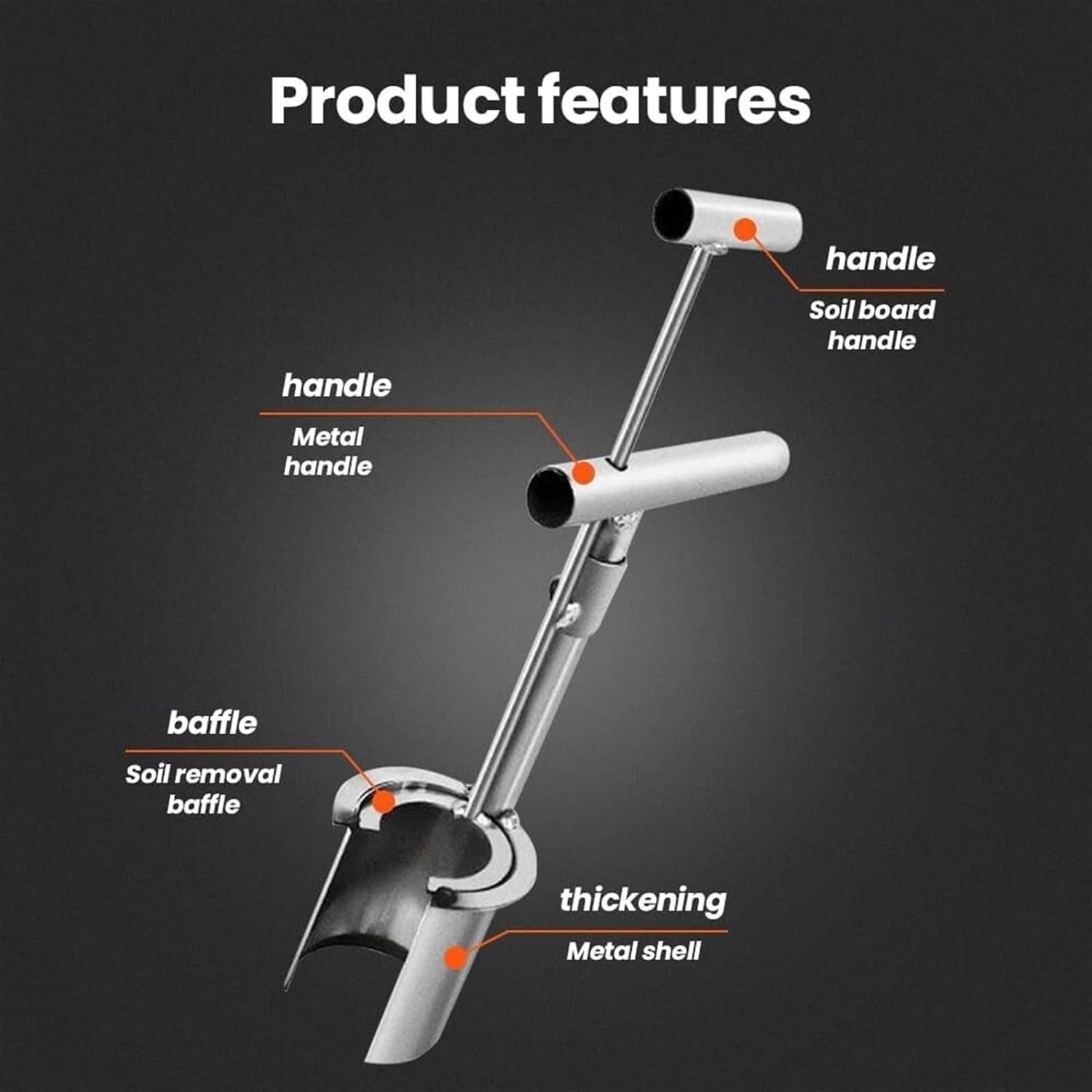 2025 Latest 6-In-1 Bulb Planter Tool: Bulb Pro Sod Plugger Tool Lawn Plug Lig…