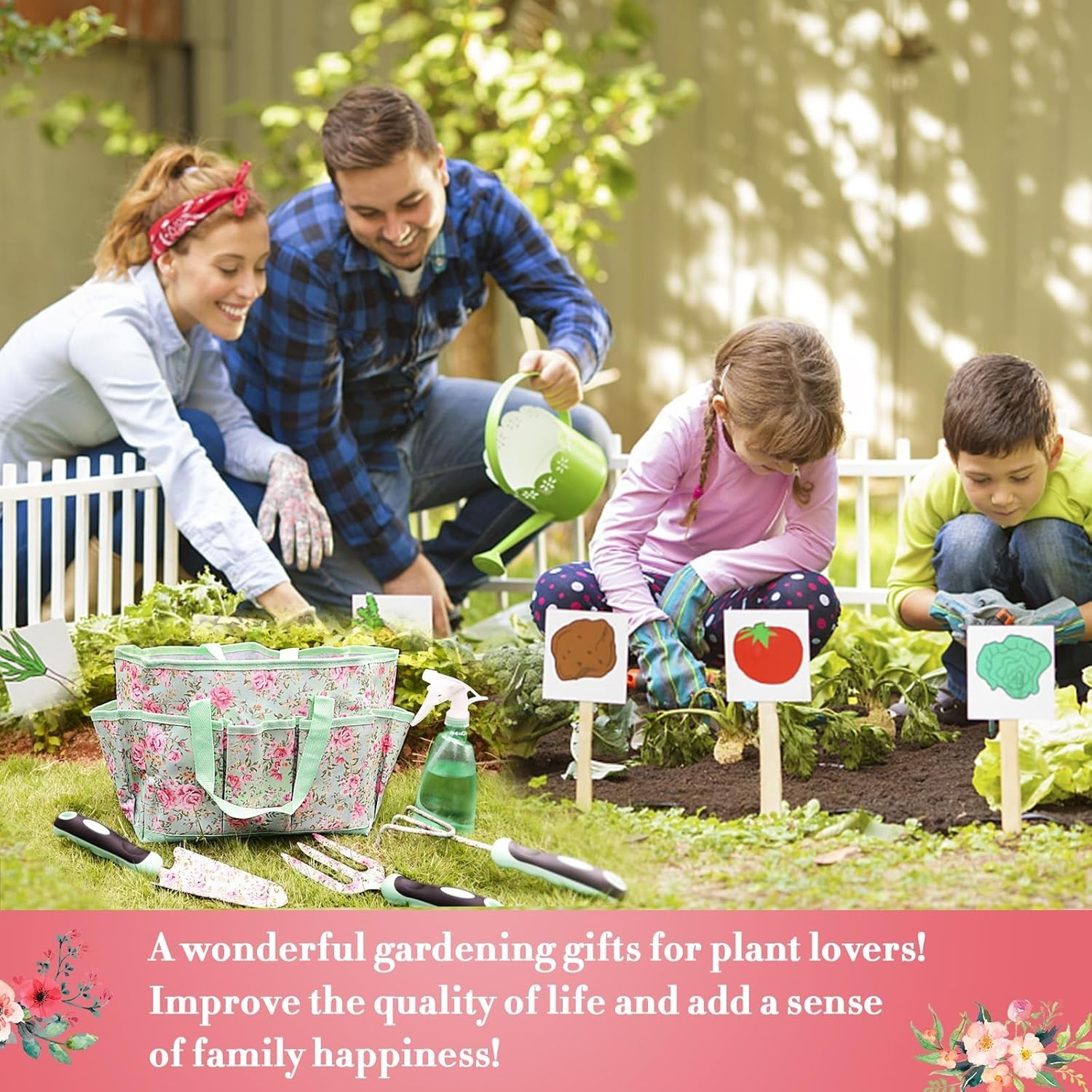 Lovely 11 Pcs Gardening Tools Set – Heavy-Duty & Beautiful Floral Design Gift