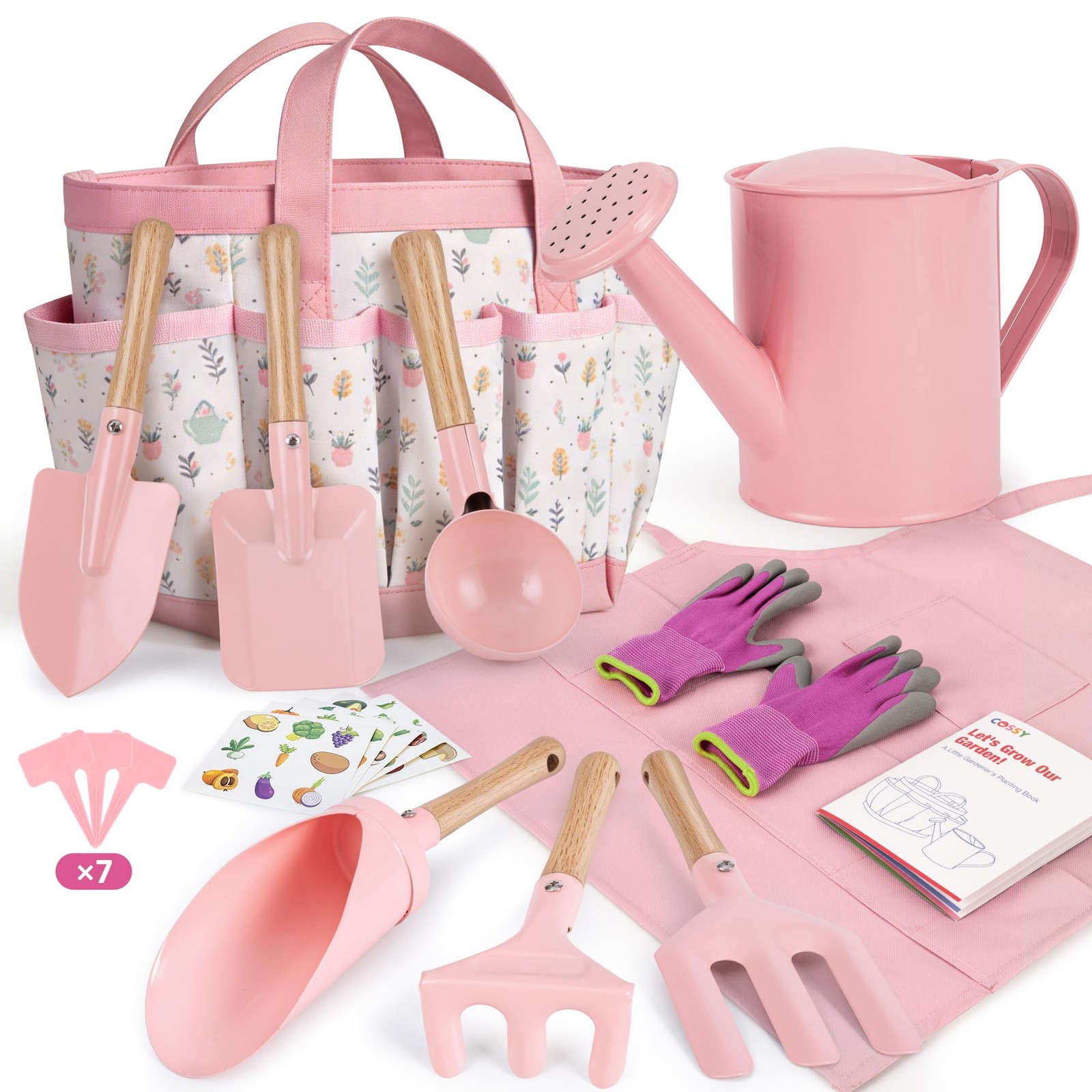 Kids Gardening Set, 13PCS Garden Tool Kit for Kids and Toddlers Boys Girls, I…