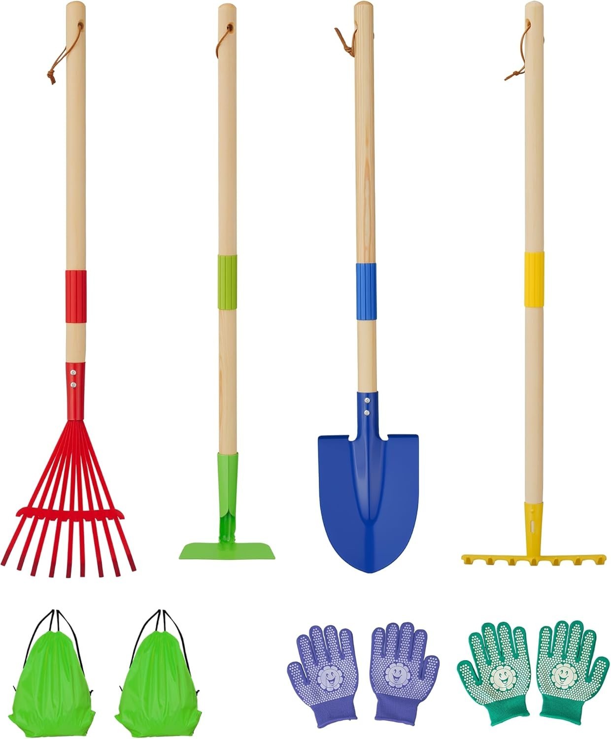 Complete Gardening Companion: 4-Piece Tool Set with Adjustable Tools & Gloves