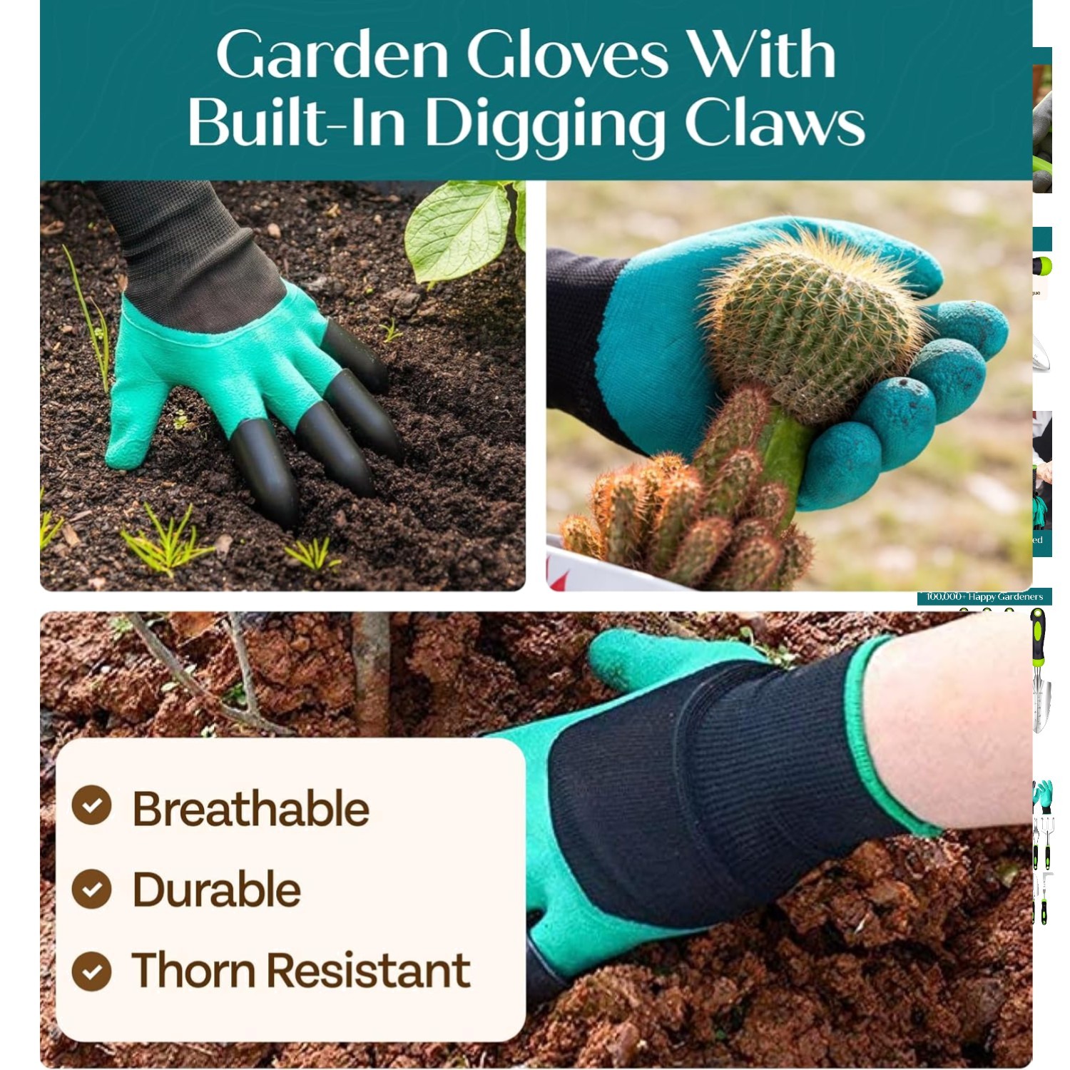 Ergonomic Green Gardening Tools Set – 23 Piece Heavy Duty Gift Set for Gardeners