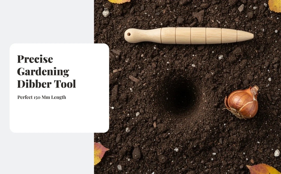 Garden Dibber Bulb Planting Tool 15cm Tapered Gauge Gardening Supplies Handheld