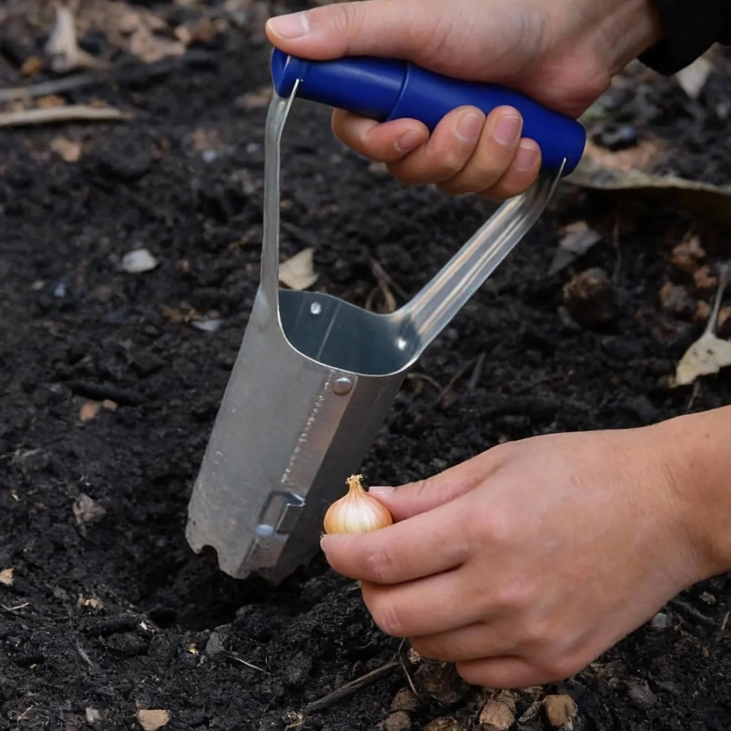 Bulb Planter Tool, Bulb Planter with Depth Markers and Bend Free for Planting Bu