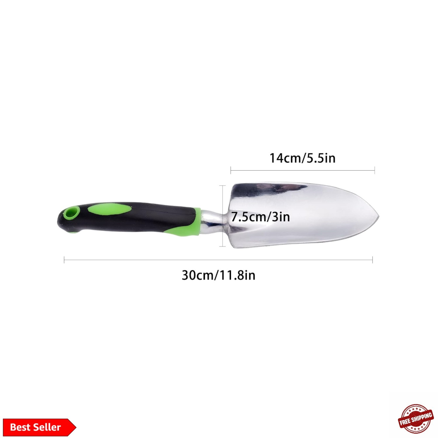 Garden Trowel & Hand Wide Shovel Pointed with Soft Rubberized Non-Slip Ergono…