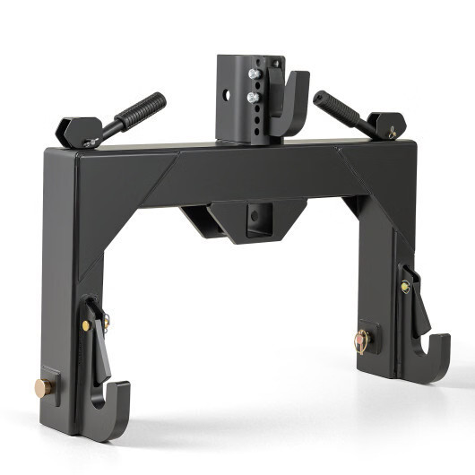 3-Point Quick Hitch with 5 Level Adjustable Bolt for Farming-Orange