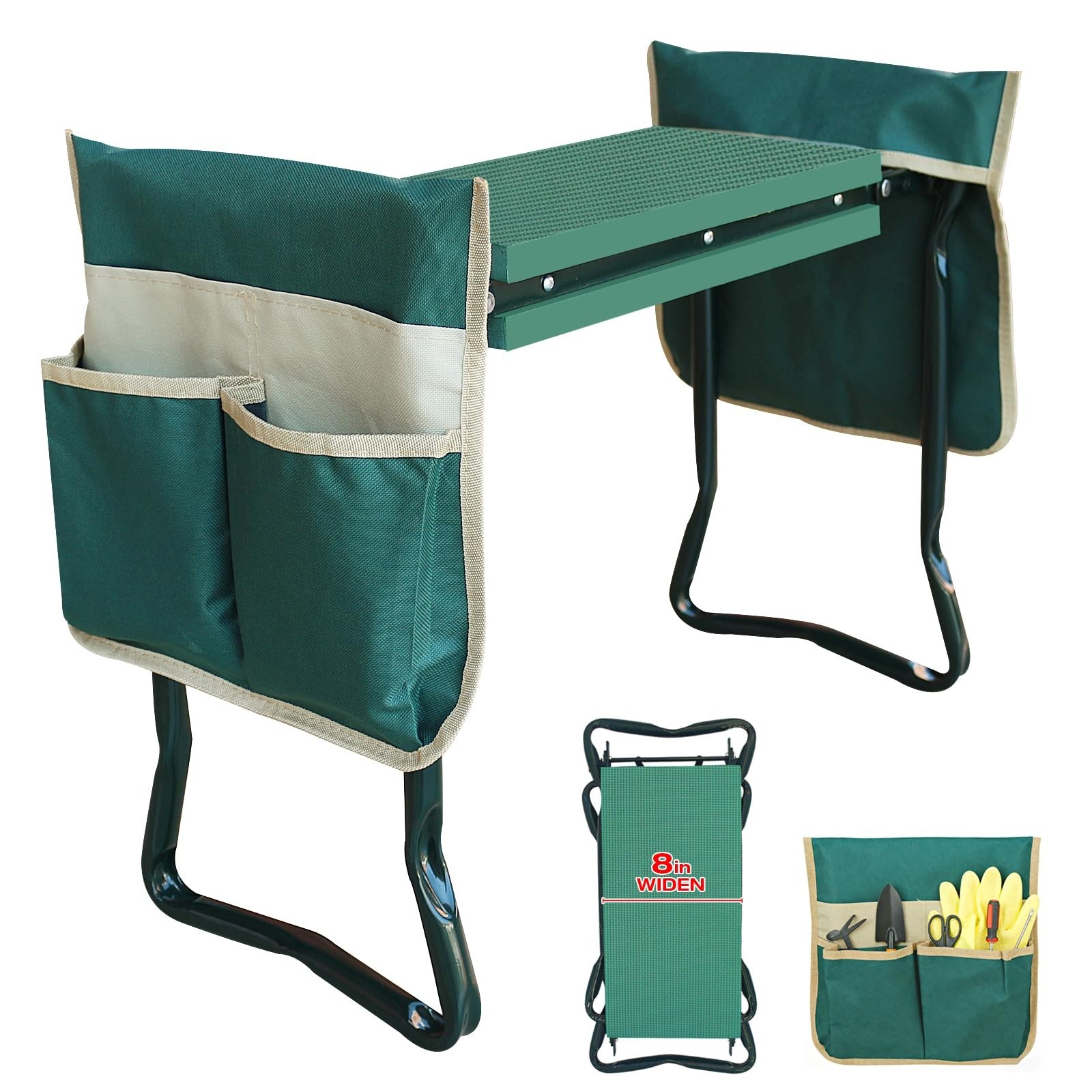 RAIN SPIRIT Garden Kneeler and Seat with Thicken & Widen Soft Kneeling Pad,He…
