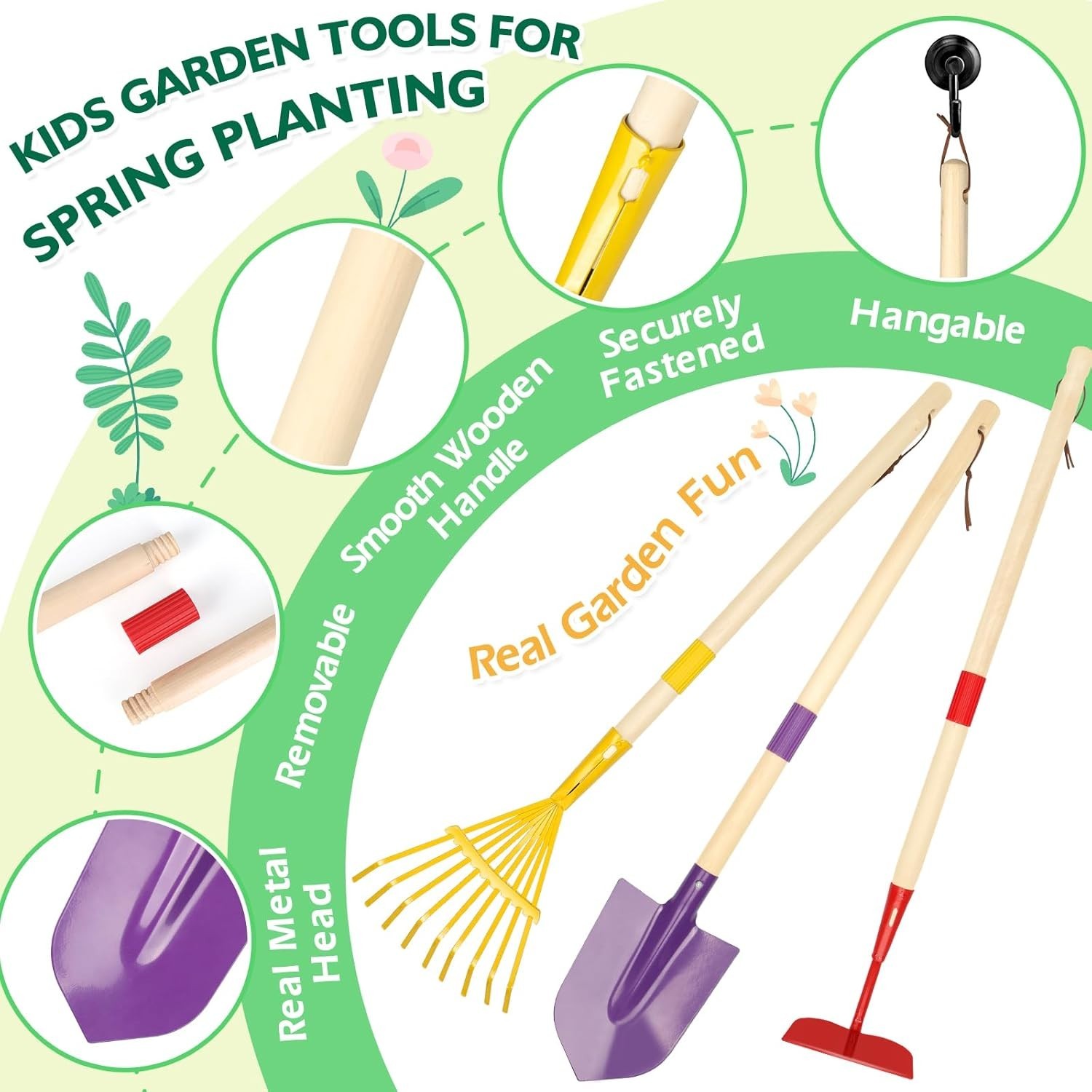 Kids Gardening Set, Outdoor Toys with Wheelbarrow and Kids Garden Tools, Todd…