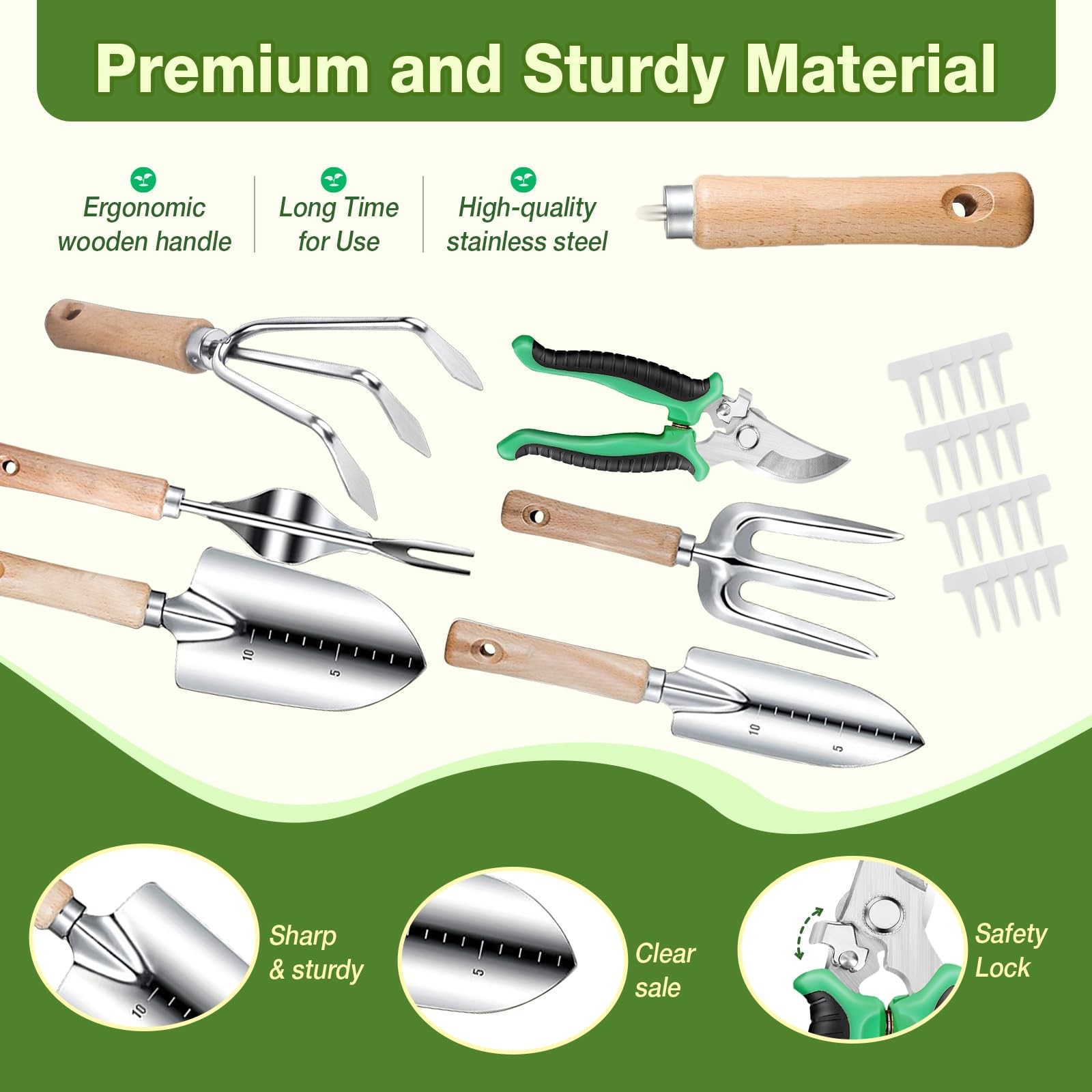 Gardening Tools Set for Women 29Pcs Garden Hand Green