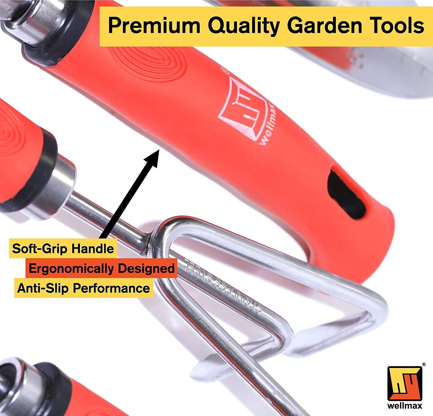 Garden Tools Set of 12 with Gardening Gloves, Pruning Shear and 7 Piece Stainles