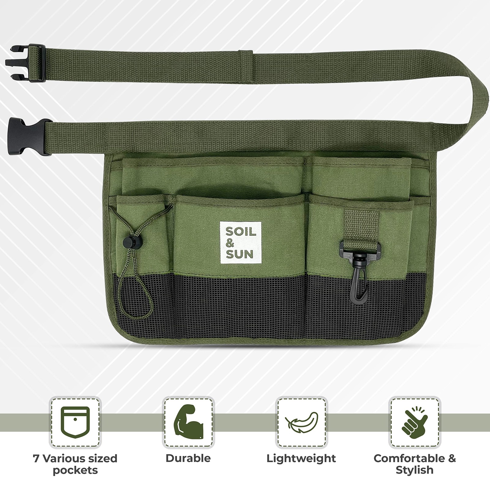 Women’s Garden Tool Belt Apron with Pockets, Canvas Waist Apron