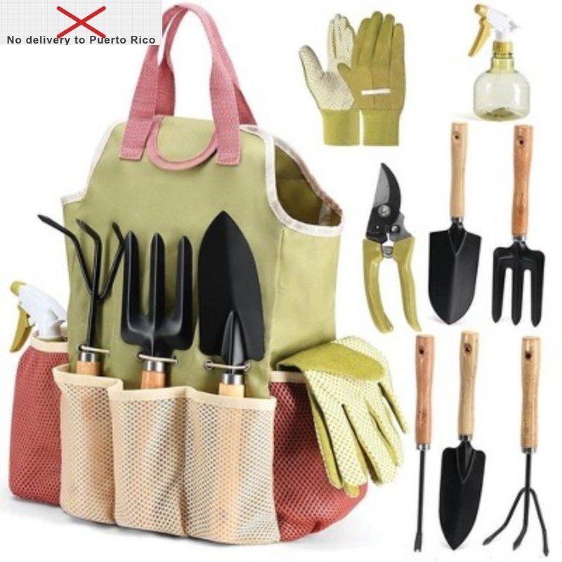 Gardening Tools Set of 10Pieces – Complete Garden Tool Kit Comes with Bag,Gloves