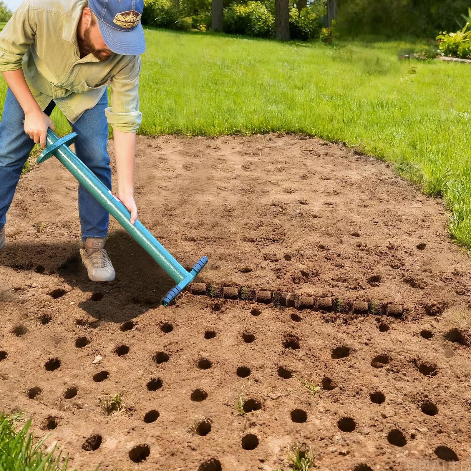Sod Plugger Bulb Planter Planting tool, Easy to assemble garden trasnplanter