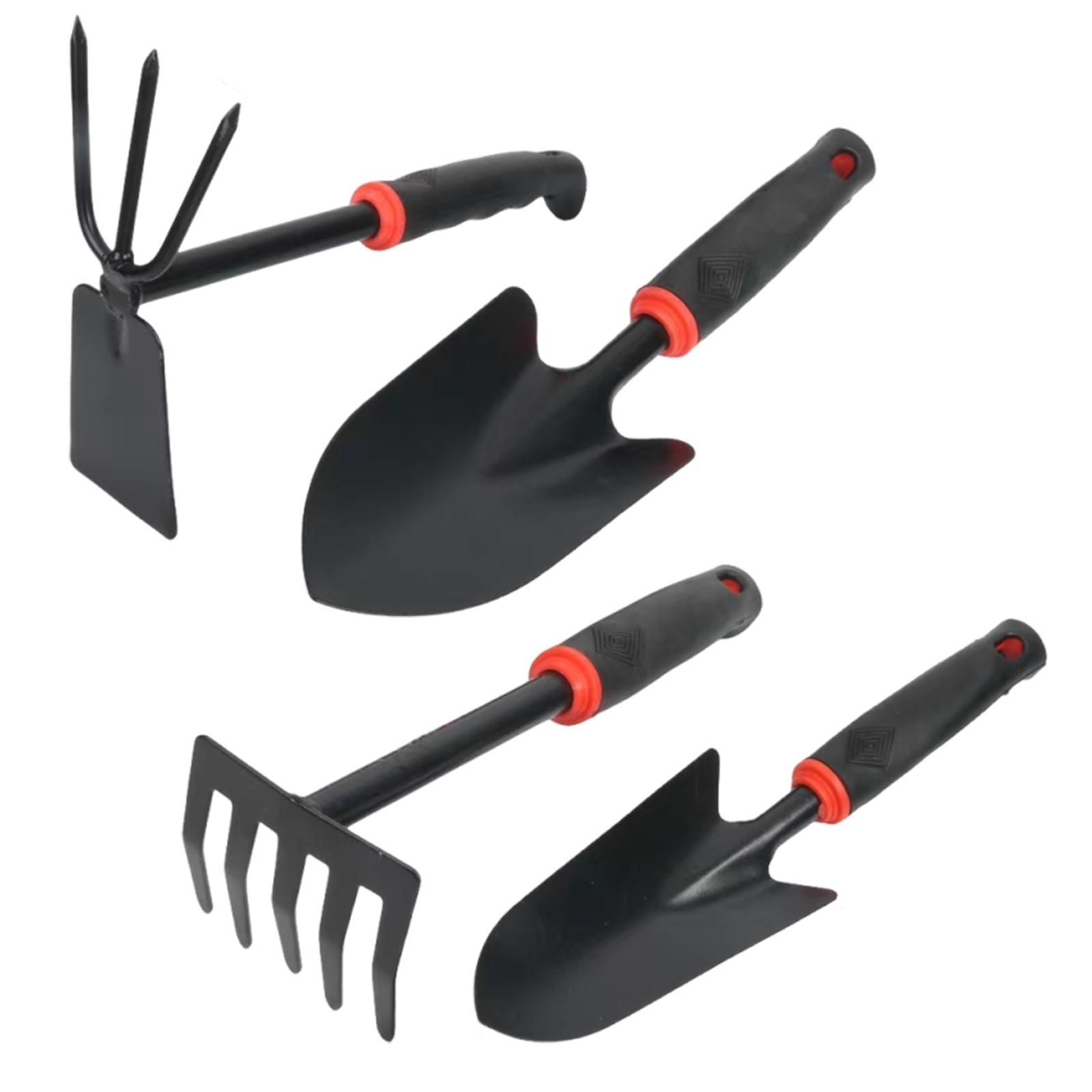 4Pcs Garden Tool Set Gardening Tools Iron Manual Handheld Garden Spade Rake Hoe