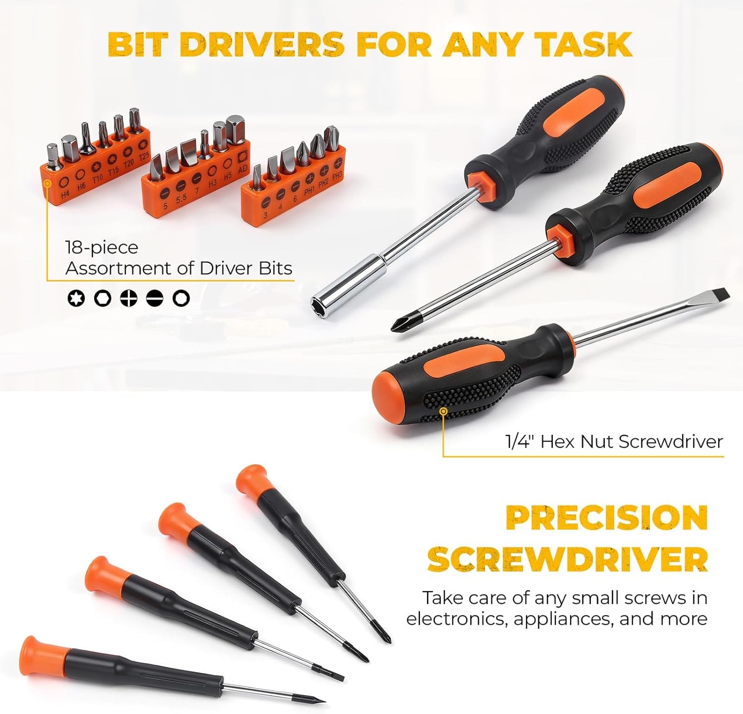 Basic Tool Set with Cordless Drill and Portable Storage Case