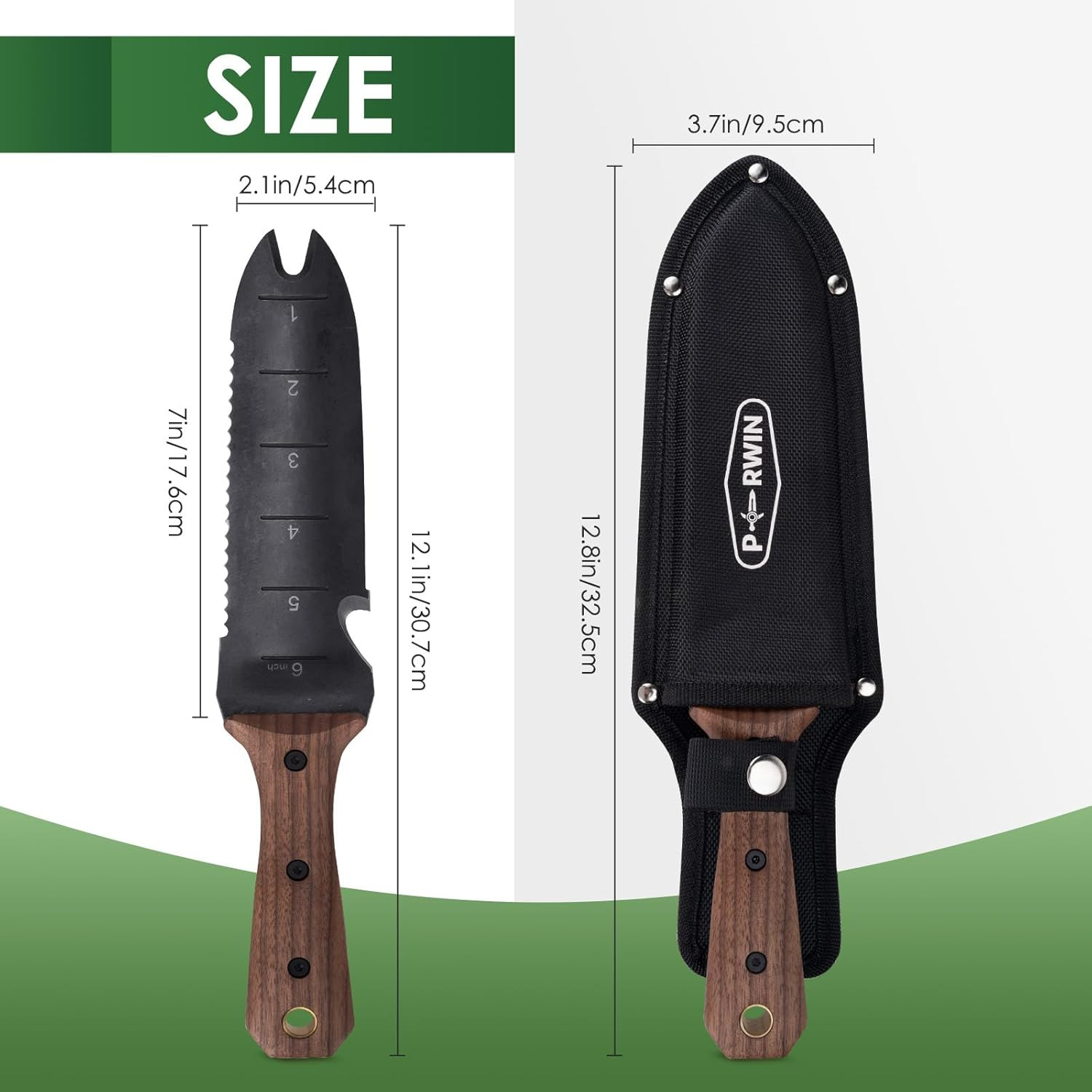 Hori Hori Garden Knife, Garden Tools with Sheath for Weeding, Planting, Diggi…