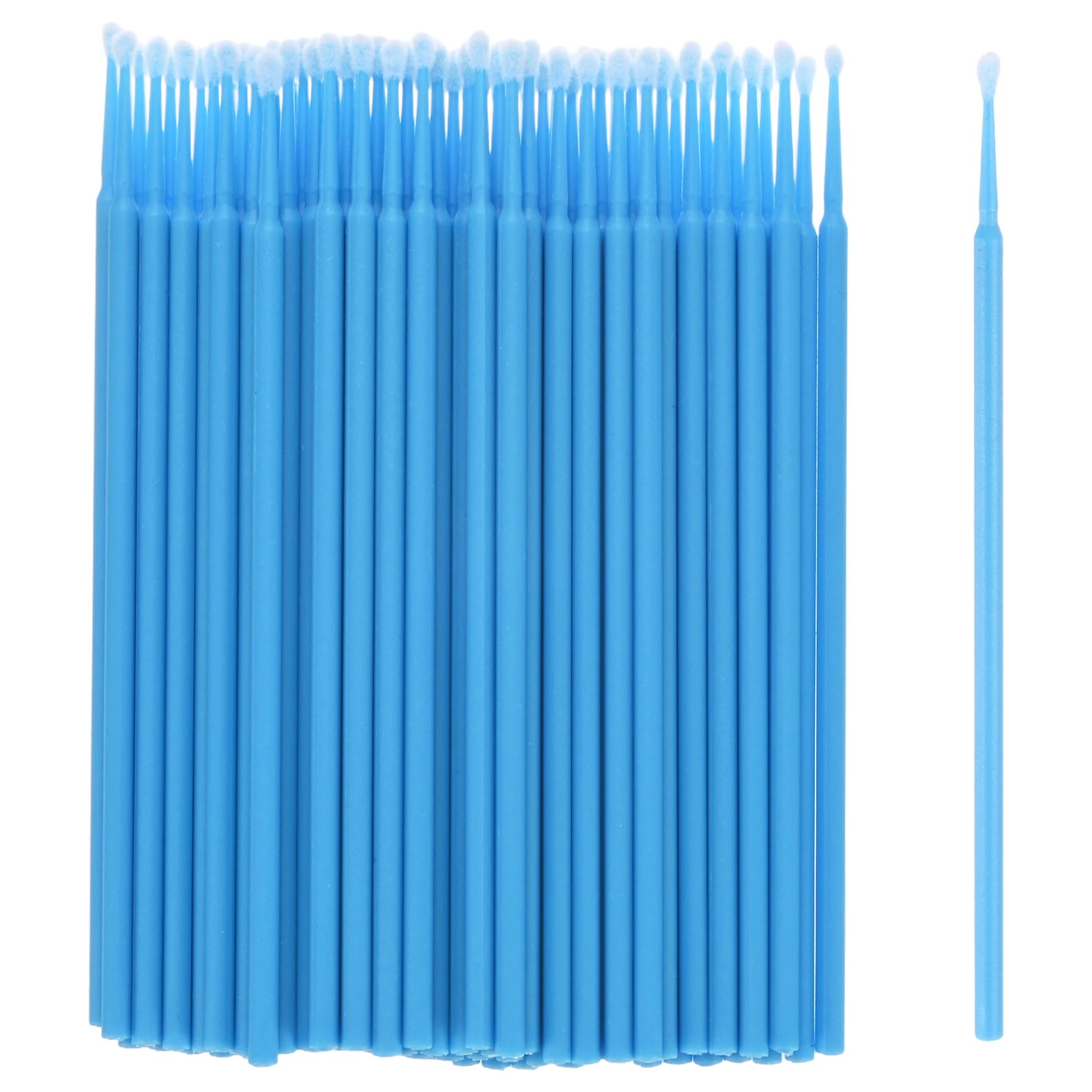 100-Pack Pollinator Brush, 0.1″ Plastic Vegetable Pollinator Pen [Light Blue]