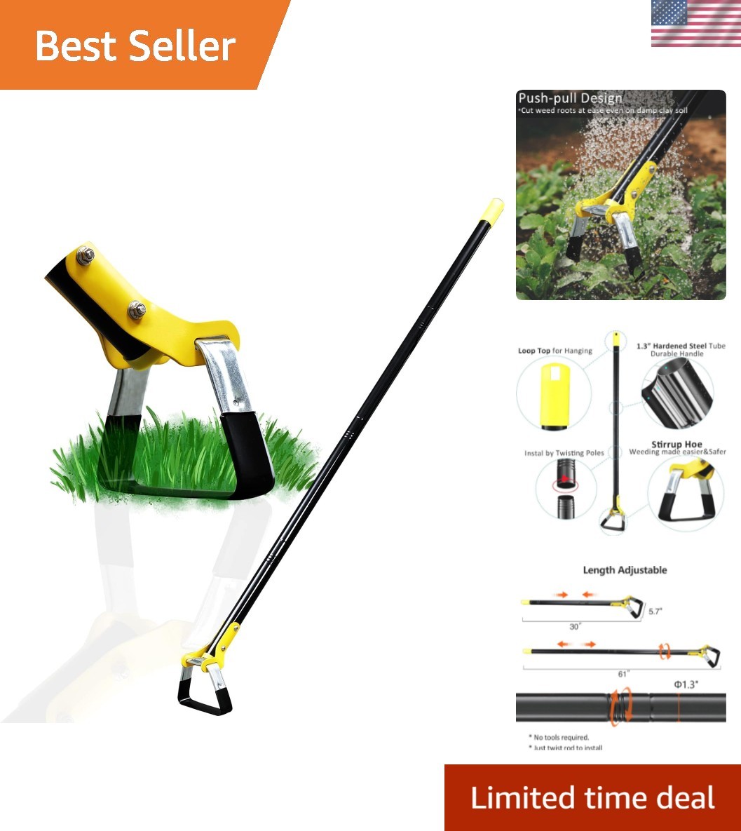 Hoe Garden Tool -Scuffle Garden Hoes for Weeding Gardening Long Handle Heavy …