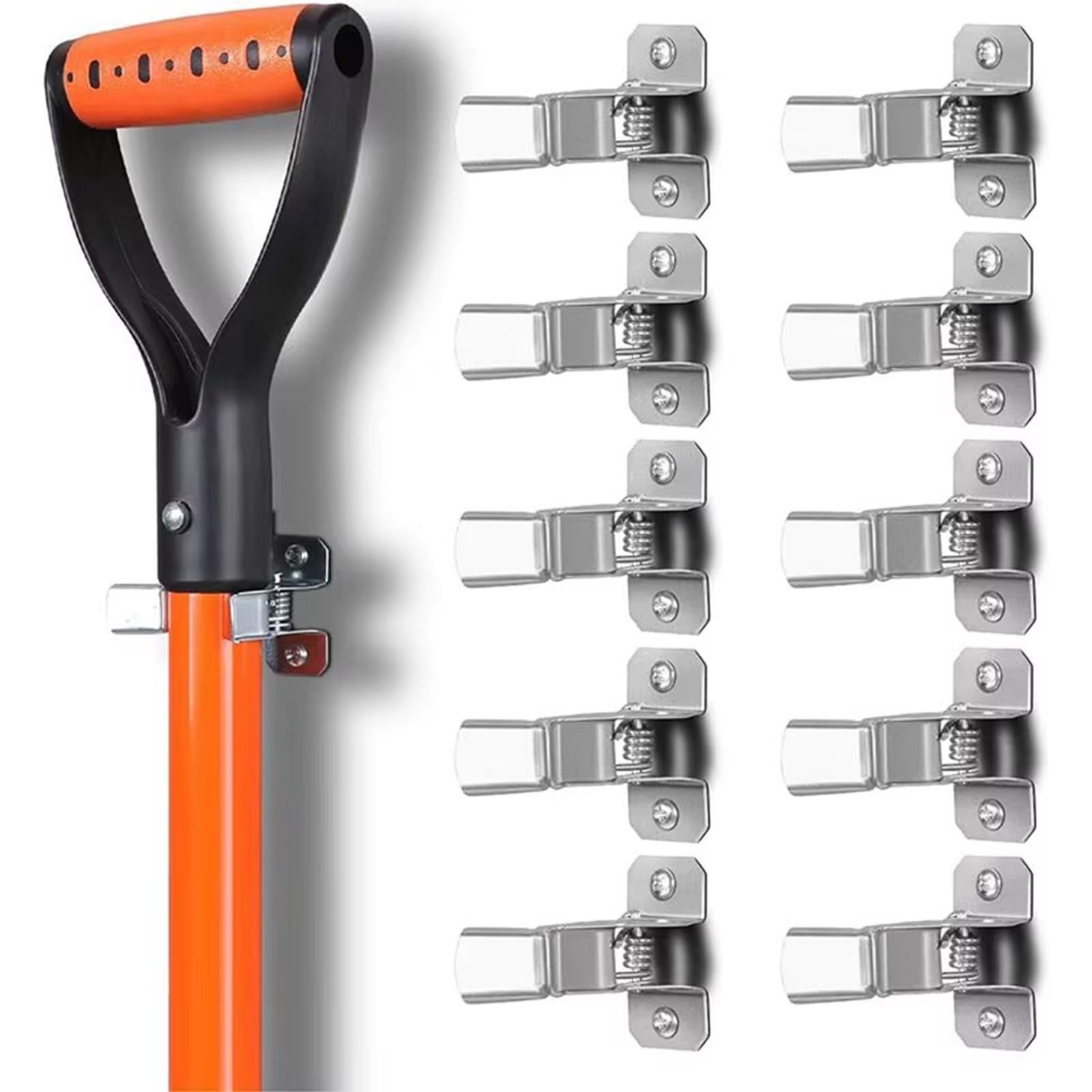 10 Pieces Shovels Holders Wall Mount Storage Grip Tidies for Bathroom Closet