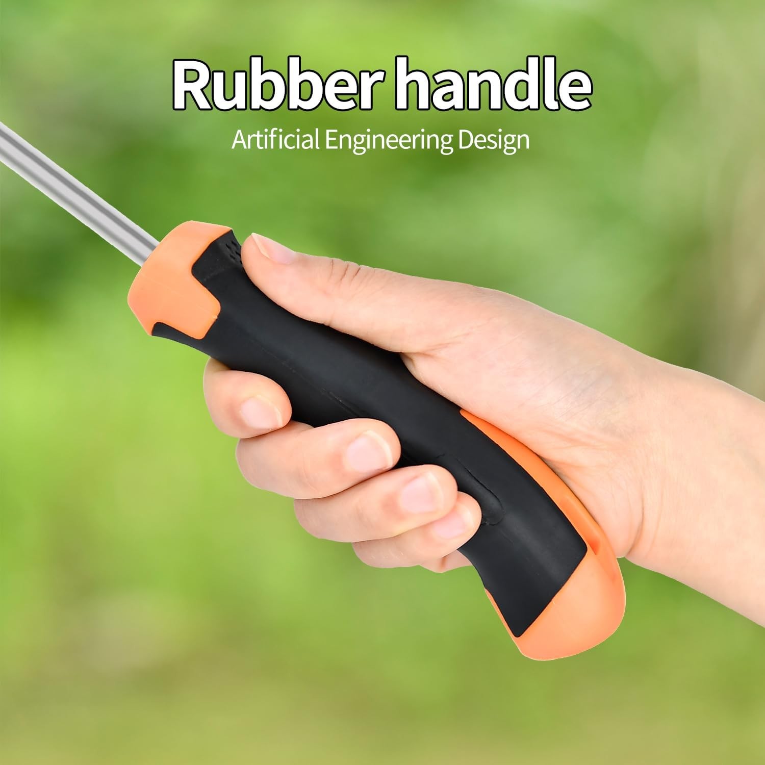 Upgraded 5 Teeth Stainless Steel Hand Weeder With Rubber Handle