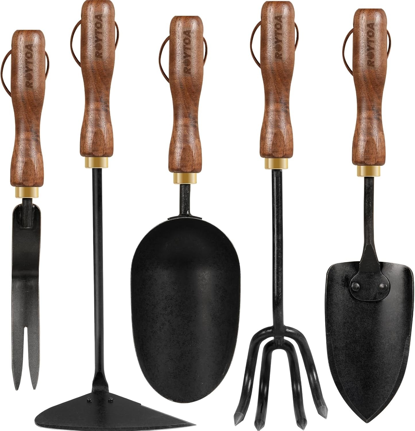 Garden Tool Set, 5PCS Gardening Tools, Stainless Steel Heavy Duty Hand Cultivato