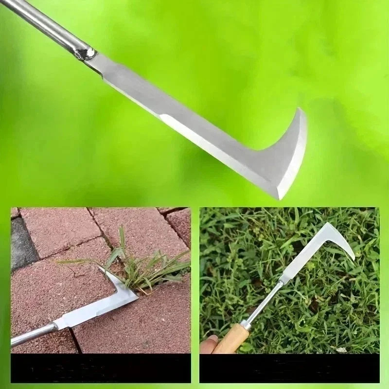 Premium Stainless Steel L-Shaped Weed Remover Tool for Garden, Lawn & Patio