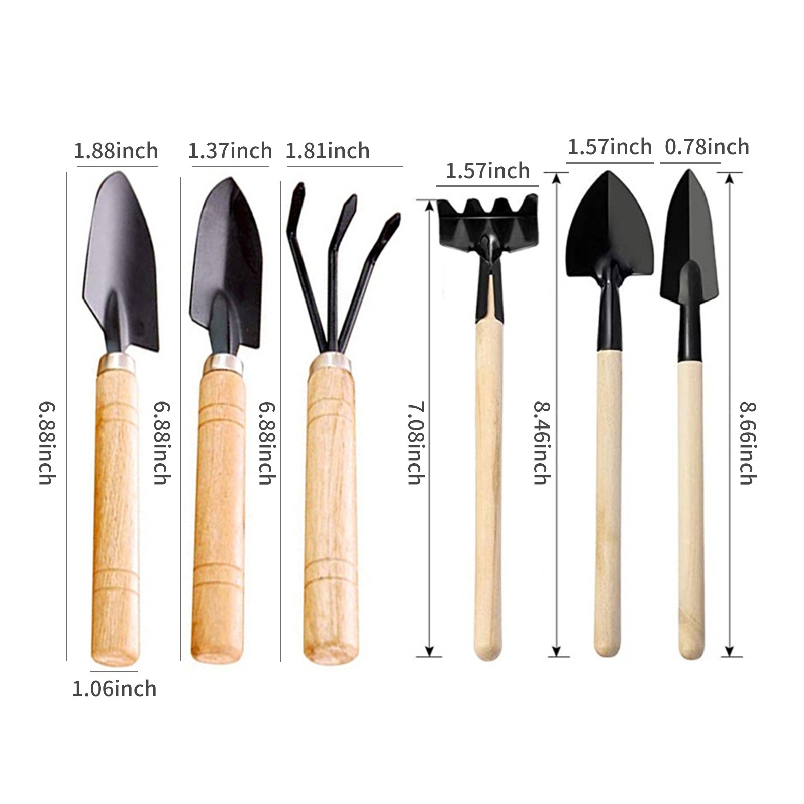 10PCS Mini Garden Tool Set Foldable Scissors Rake Shovel Tweezers For Bonsai