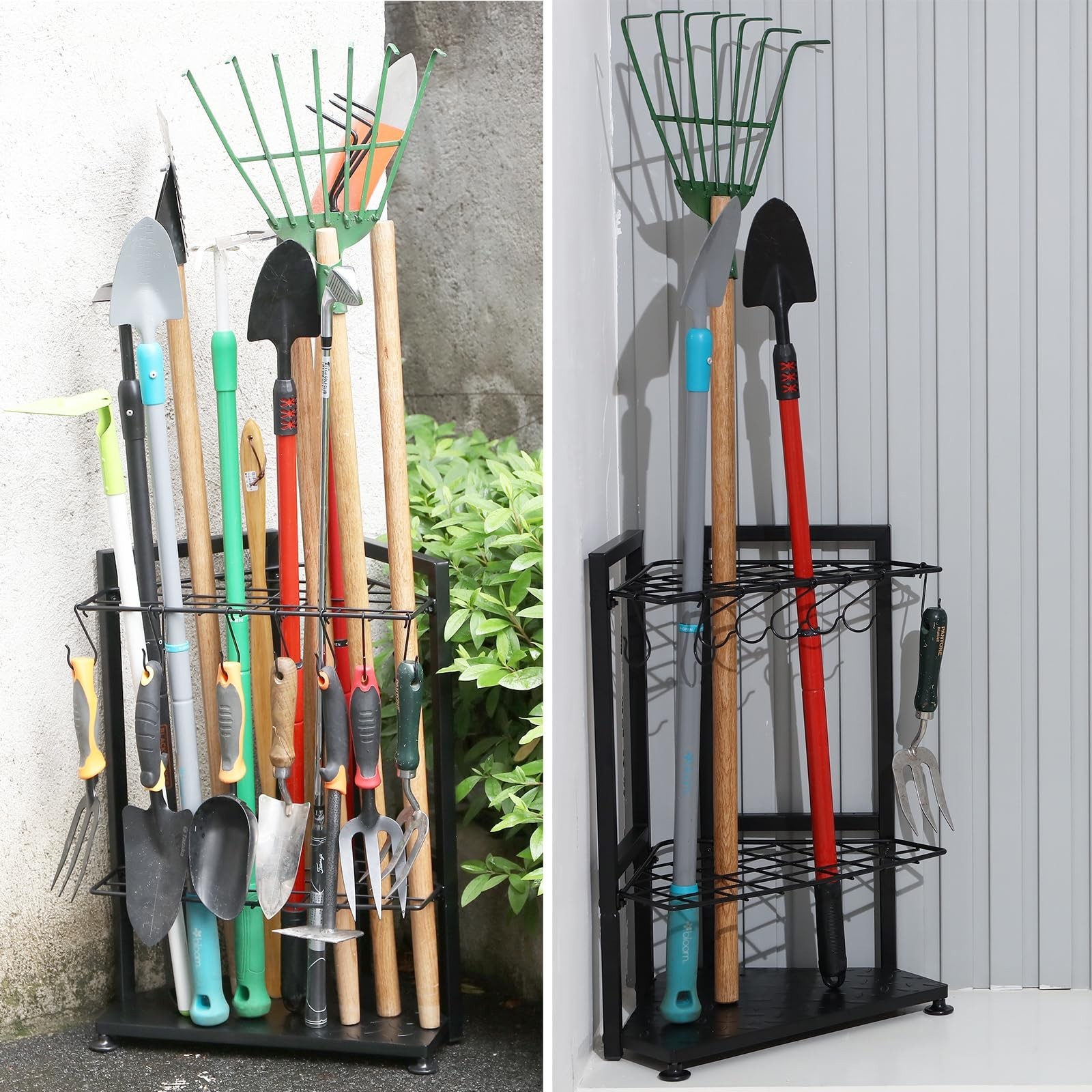 YueTong Garden Tool Organizer for Corner,Yard Tools Rack for Garage Storage O…