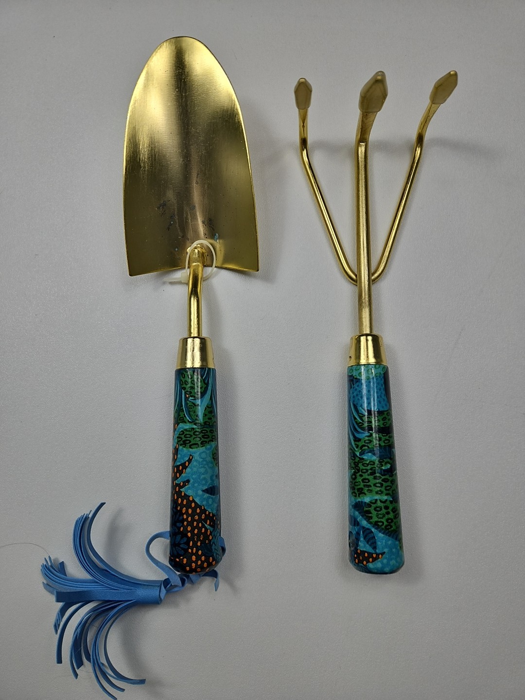 Opalhouse Target Garden Tools 2 Pc Set Fork Trowel flower Shovel Gold Gardening