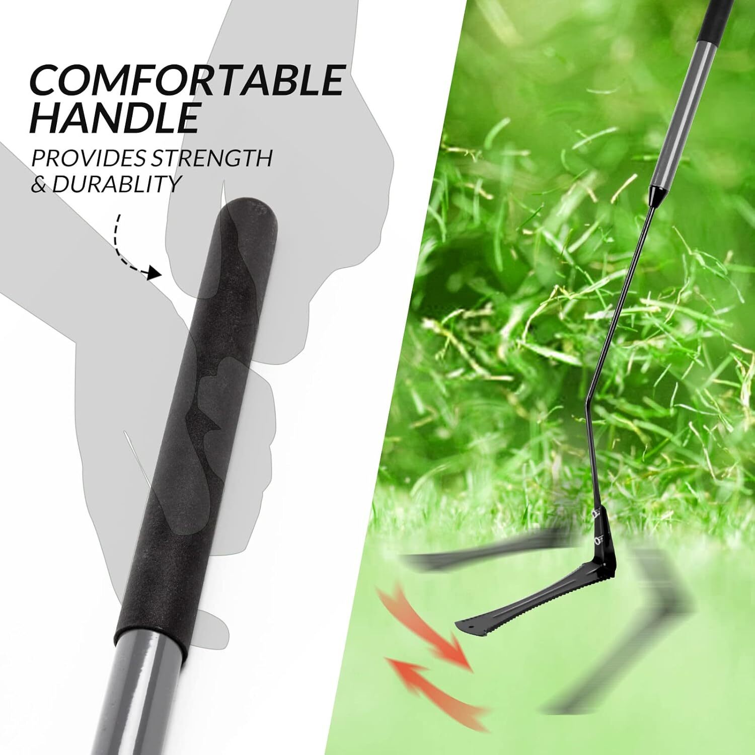 Walensee Double Edged Grass Whip 8 Inch Serrated Blade Comfortable Handle