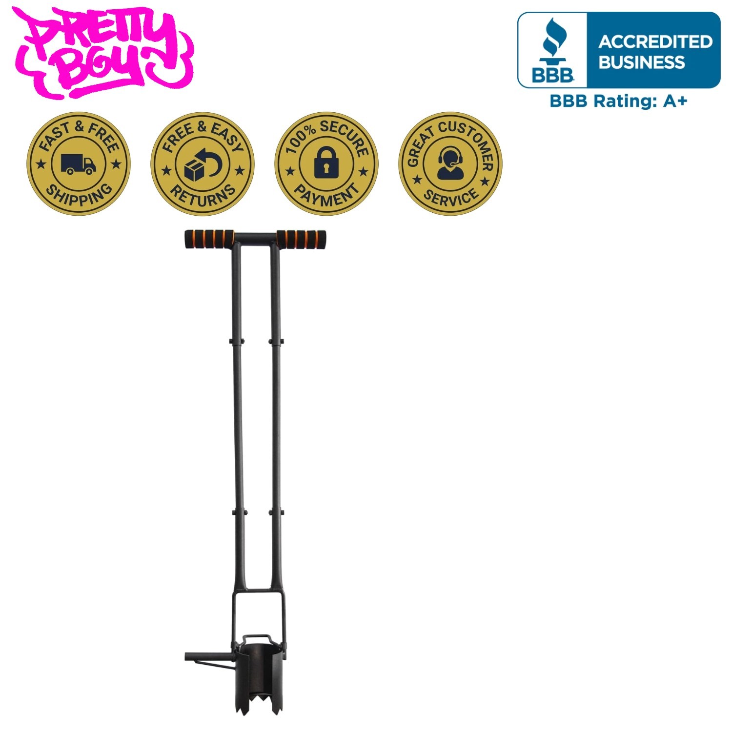 Double Pole Seedling Transplanter Tool – 100lbs Weight Capacity for Gardeners