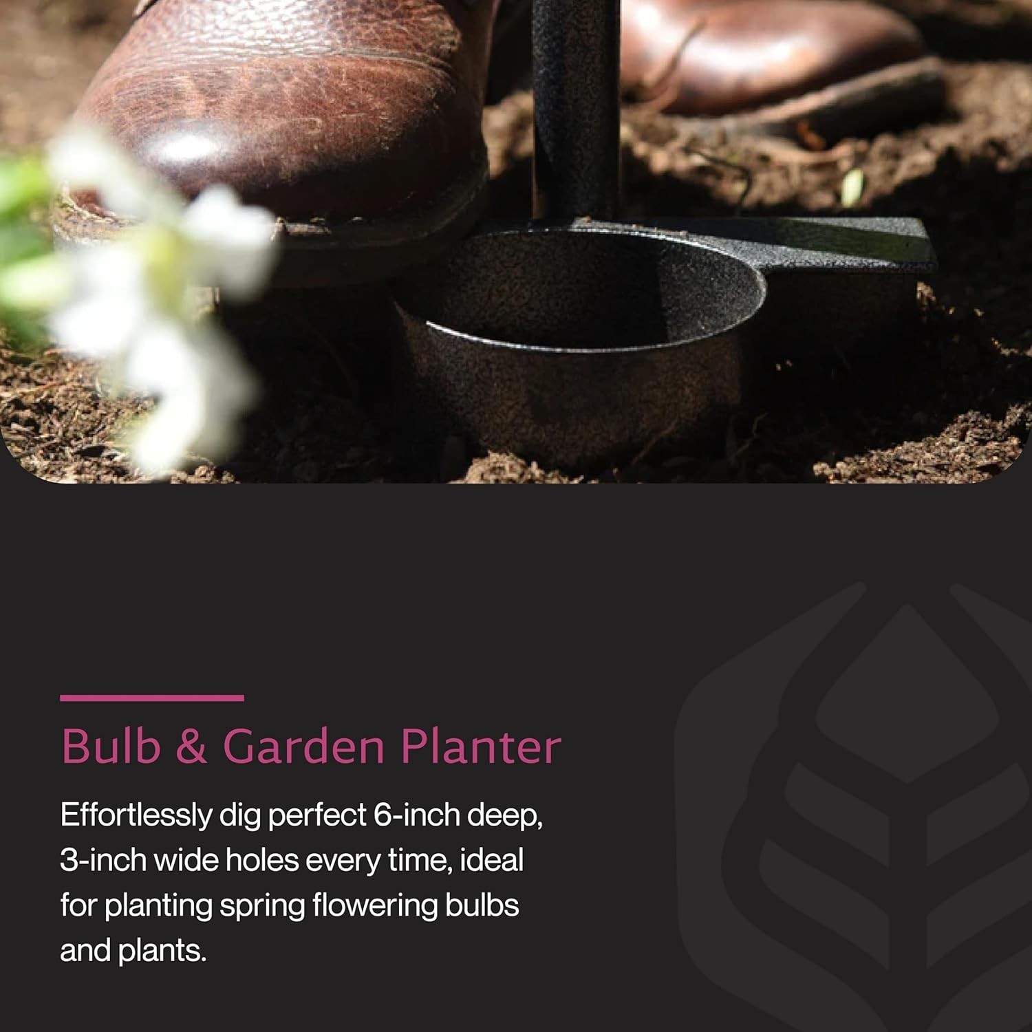 Durable Bulb Planter 37″ Steel – Effortless Hole Digger for Flower Bulbs