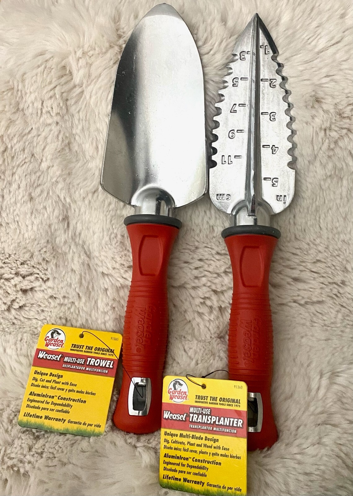 Garden Weasel Multi-Use Transplanter 91360 & Multi Use Trowel 91365 ,aluminum