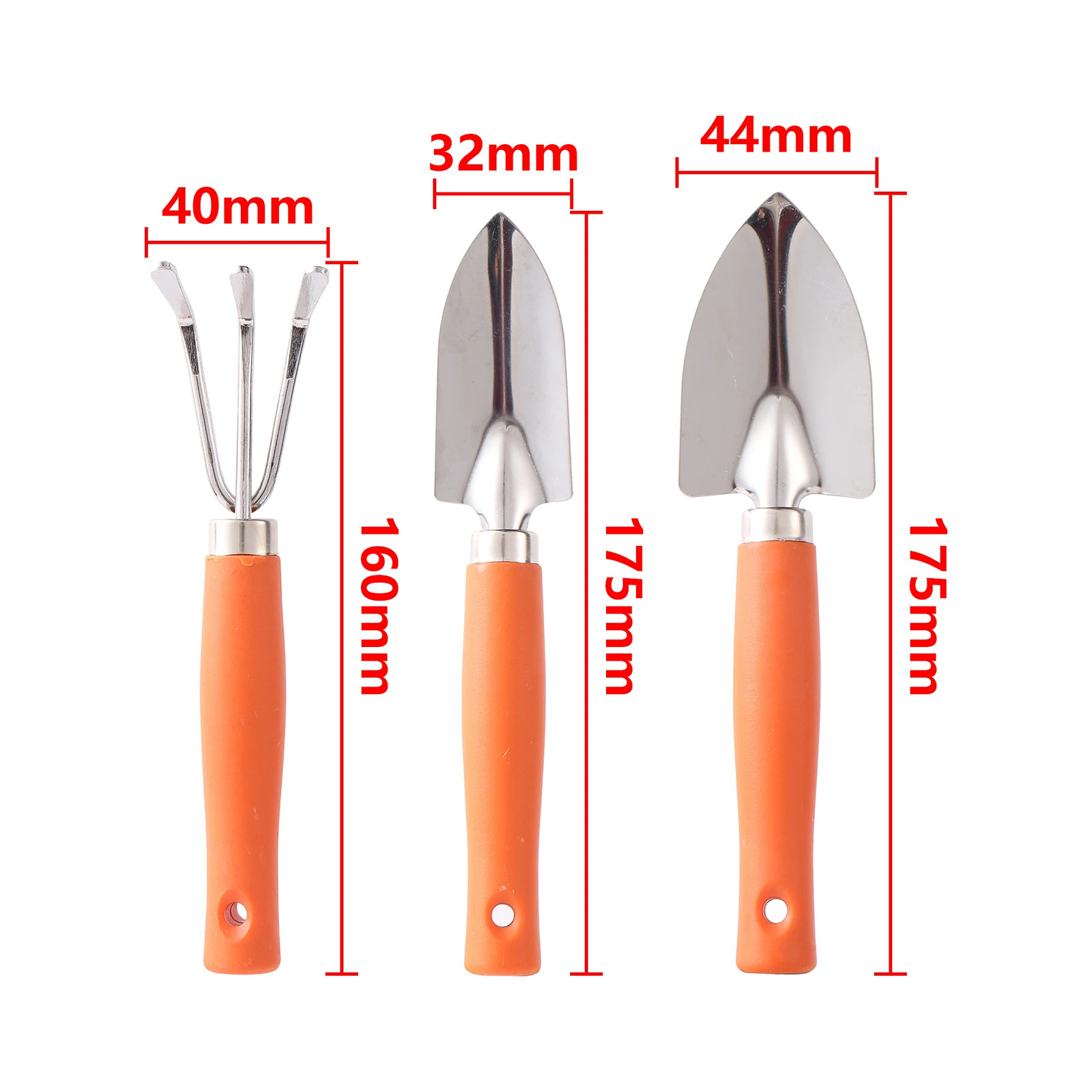 Mini Garden Tool Set – 3 Pcs Shovel Rake Spade for Plant Care and Weeding