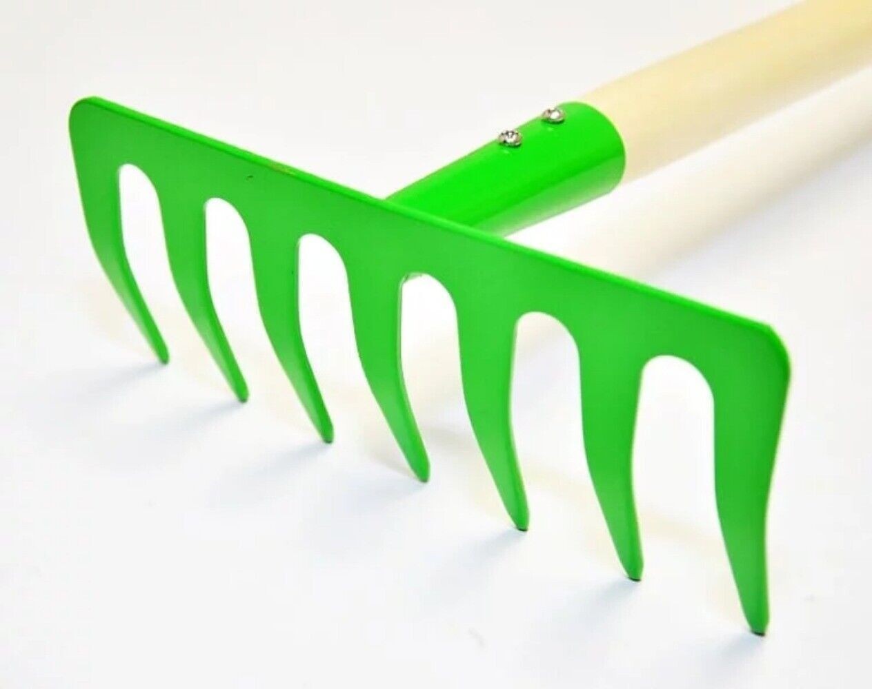 Kids Garden Tool Set Toy, Rake, Spade, Hoe and Leaf Rake, reduced size, 4-Piece