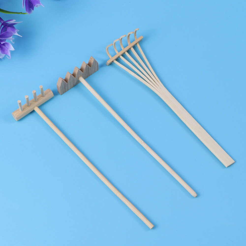 6PCS miniature rake for zen garden Bamboo Sand Rake Zen Garden Bamboo Sand Rake
