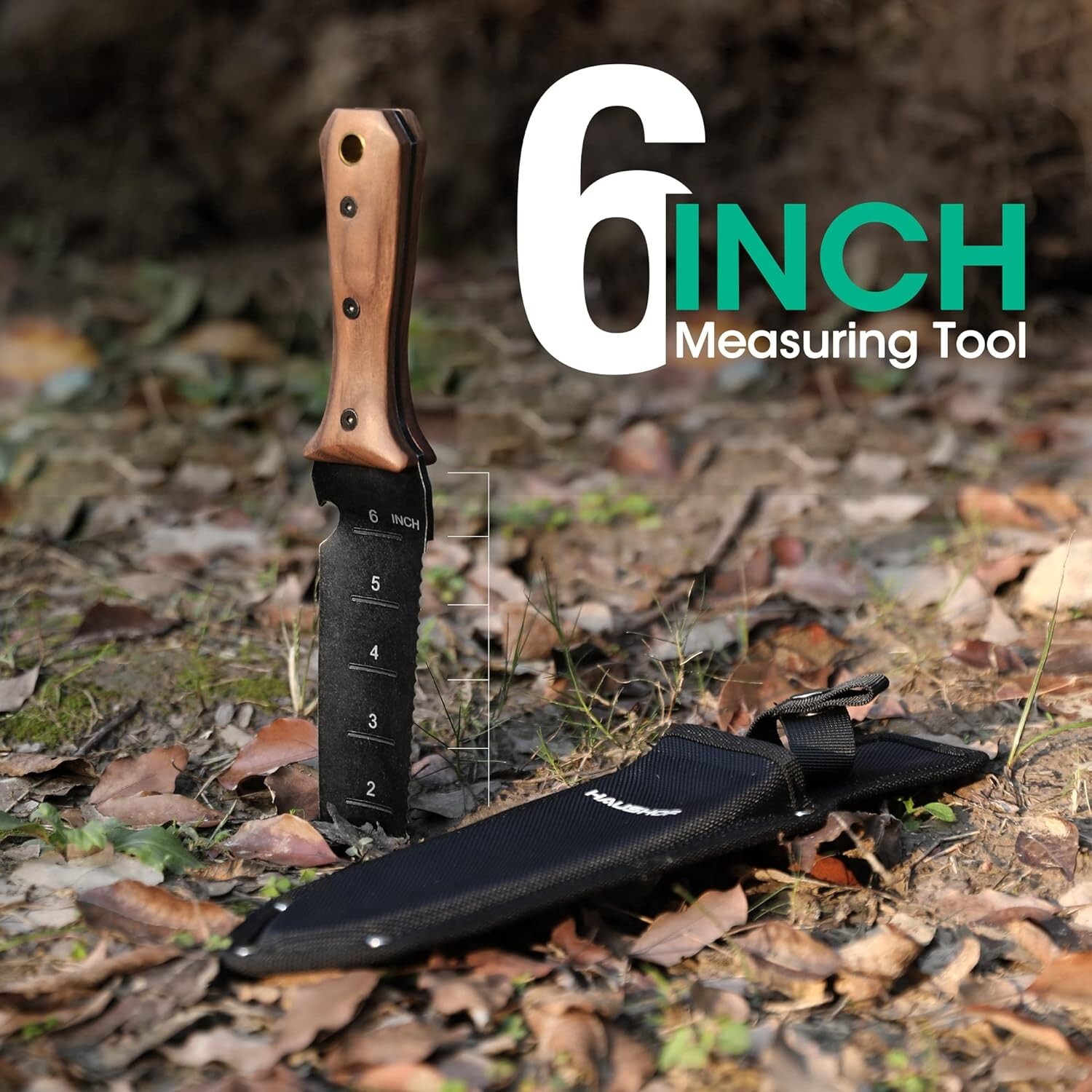 HAUSHOF Hori Hori Garden Knife Digging & Weeding Tools Full-Tang w/Oxford Sheath