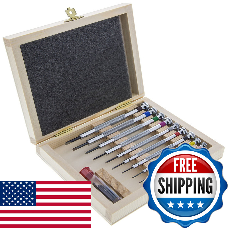 Eurotool Set-Screw Screwdriver Set In Wooden 9 Piece Scr-989.00