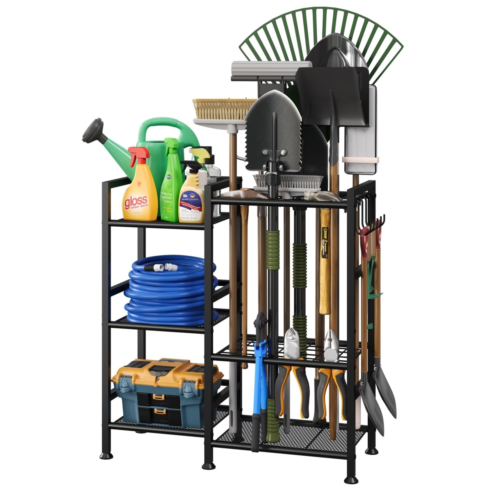 keomaisyto Garden Tool Organizer for Garage Organization, 3 Tier Yard Tool St…