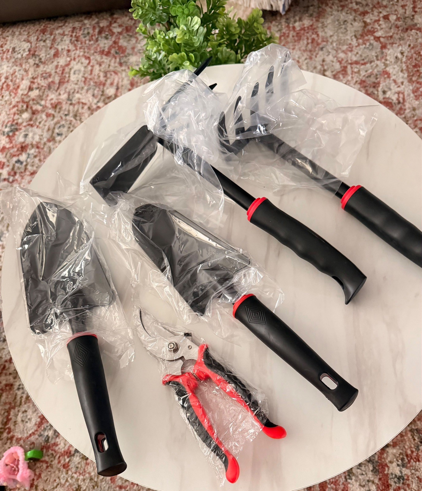 5-Piece Heavy-Duty Stainless Steel Garden Tool Set with Ergonomic Handles