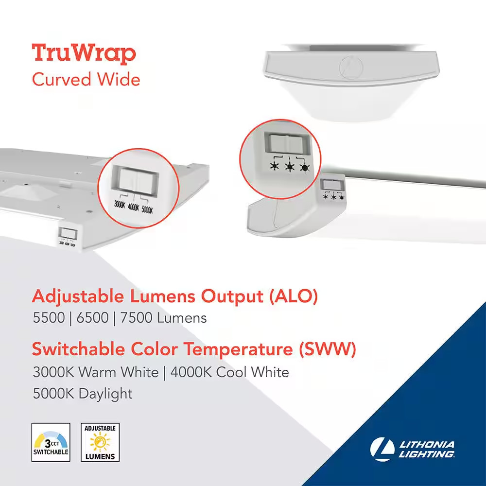 Contractor Select TRUW Adjustable Lumen Integrated LED White Wraparound Light Fi