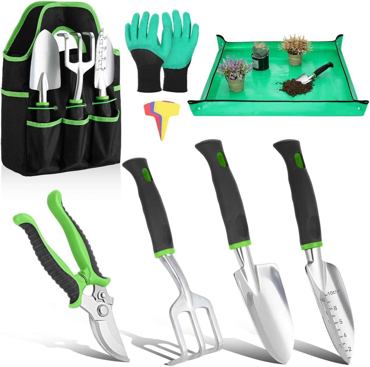Gardening Tools Set 8PCS Heavy Duty Aluminum Alloy with Storage Bag