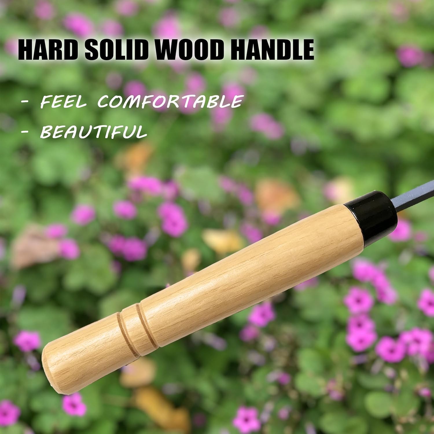 Japanese-Style Grass Sickle Hoe Gardening Handheld Tool, Weeding Tool Wood Steel